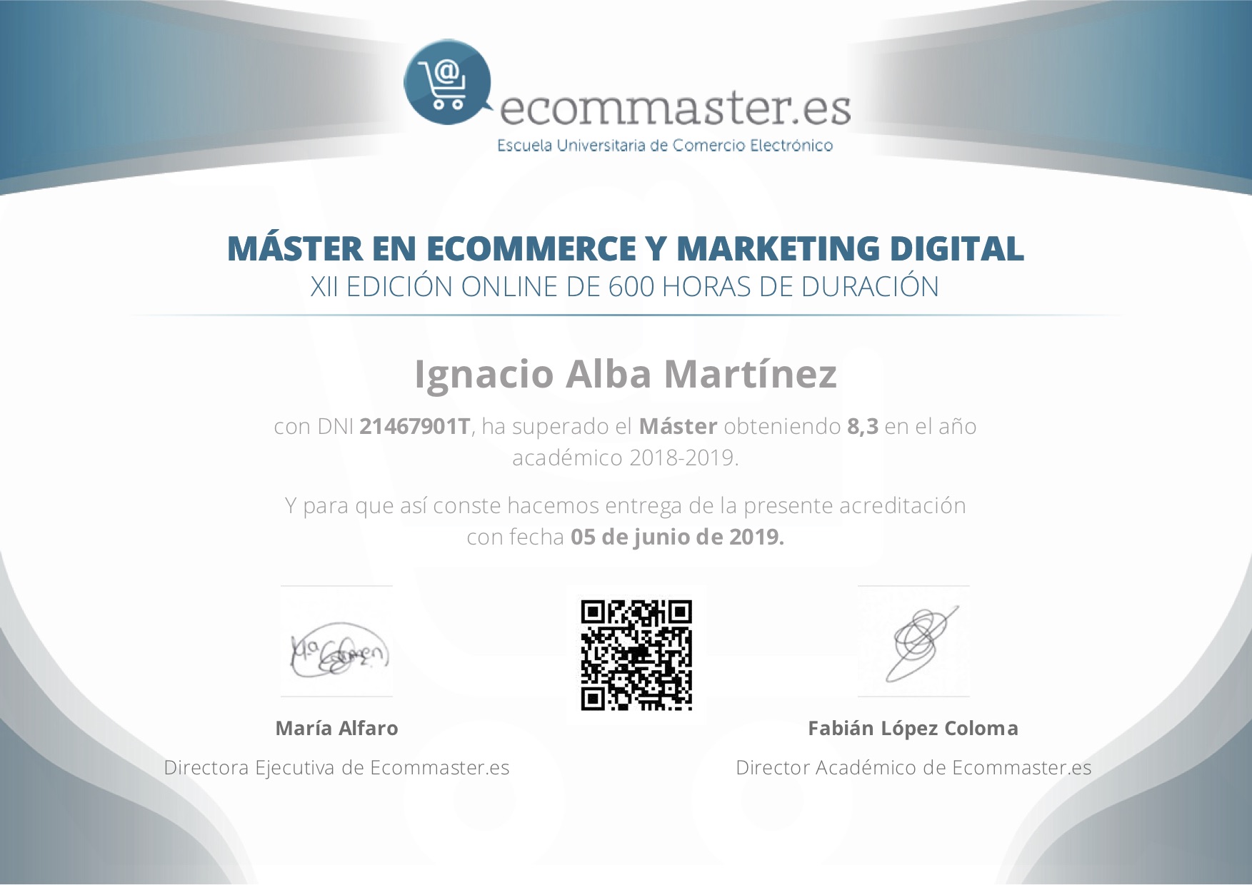 Pagina del Titulo Master Ecommaster 2018-2019